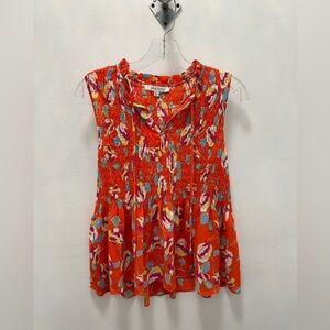 Rose + Olive‎ Vintage Orange Sleeveless Blouse